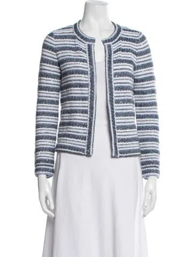 Pre-owned Amina Rubinacci Striped Jacket In Blue/white