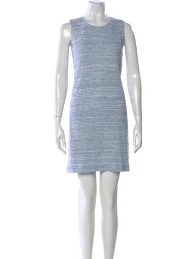 Pre-owned Amina Rubinacci Striped Mini Dress In Blue