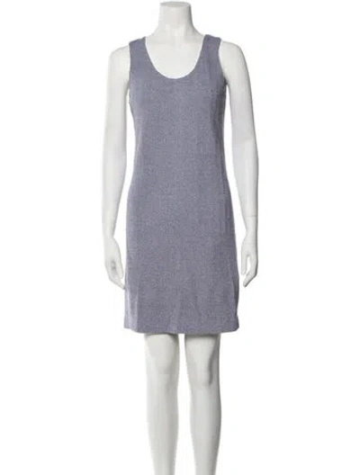 Pre-owned Amina Rubinacci Striped Mini Dress In Gray