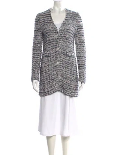 Pre-owned Amina Rubinacci Striped V-neck Sweater