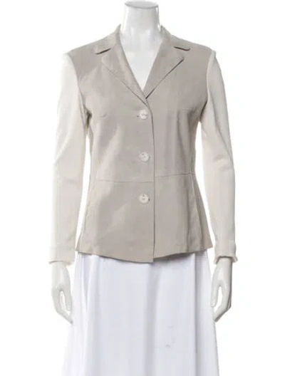 Pre-owned Amina Rubinacci Suede Blazer In Neutral
