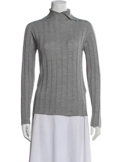 Pre-owned Amina Rubinacci Turtleneck Sweater In Gray