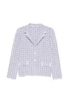 Amina Rubinacci Veronica Tweed Jacket In Gray