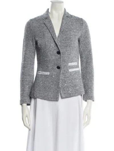 Pre-owned Amina Rubinacci Tweed Pattern Blazer In Multi