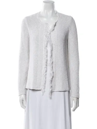 Pre-owned Amina Rubinacci Tweed Pattern Jacket In Neutral