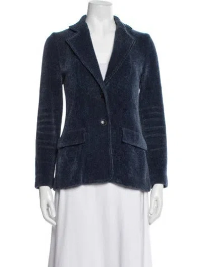 Pre-owned Amina Rubinacci Virgin Wool Blazer In Blue