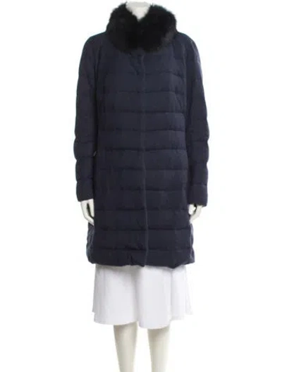 Pre-owned Amina Rubinacci Virgin Wool Coat In Blue