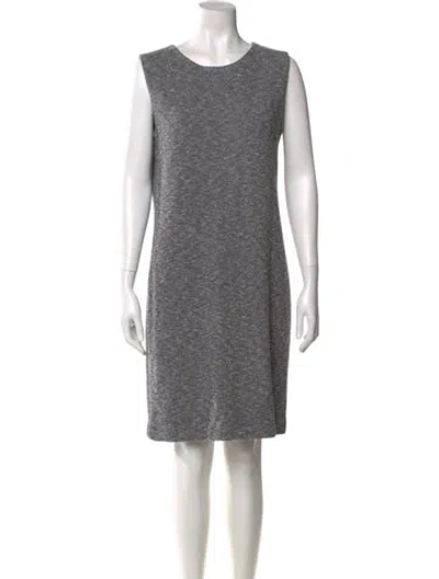 Pre-owned Amina Rubinacci Virgin Wool Mini Dress In Blue