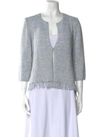 Pre-owned Amina Rubinacci V-neck Sweater In Blue