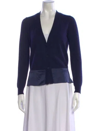 Pre-owned Amina Rubinacci V-neck Sweater In Blue