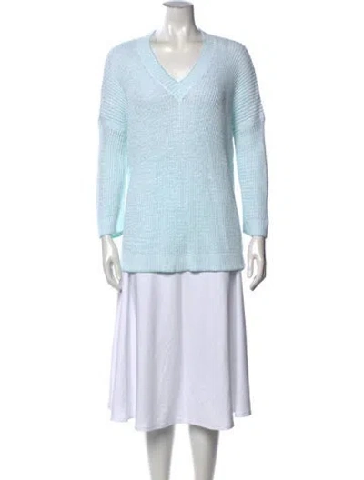Pre-owned Amina Rubinacci V-neck Sweater In Blue