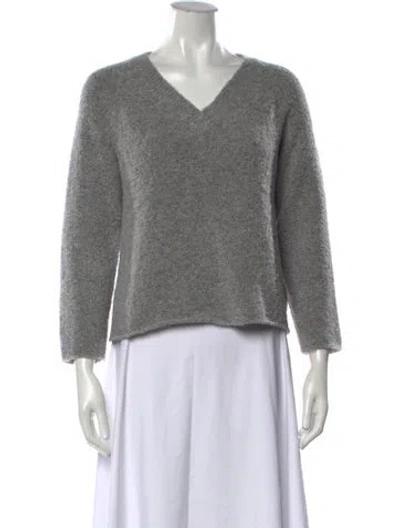 Pre-owned Amina Rubinacci V-neck Sweater In Grey