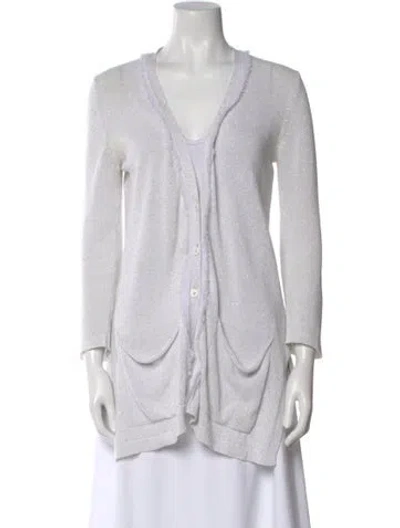 Pre-owned Amina Rubinacci V-neck Sweater In Neutral