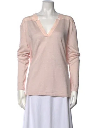 Pre-owned Amina Rubinacci V-neck Sweater In Pink