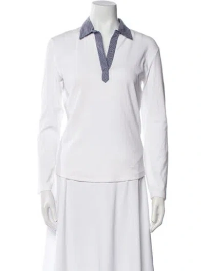 Pre-owned Amina Rubinacci V-neck Sweater In White