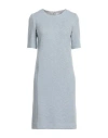 Amina Rubinacci Woman Mini Dress Light Blue Size 2 Wool, Viscose, Polyamide, Virgin Wool