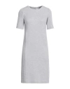 Amina Rubinacci Woman Mini Dress Light Grey Size 8 Wool, Viscose, Polyamide, Virgin Wool
