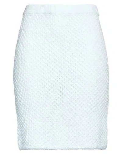 Amina Rubinacci Woman Mini Skirt Sky Blue Size 8 Cotton, Viscose, Polyamide