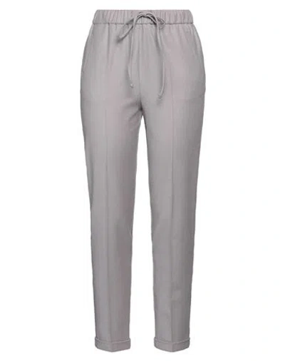 Amina Rubinacci Woman Pants Grey Size 10 Virgin Wool, Polyamide, Elastane