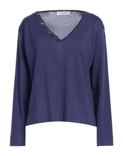 Amina Rubinacci Woman Sweater Midnight Blue Size 10 Cotton, Viscose