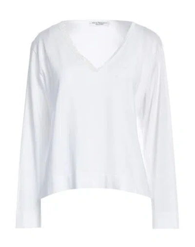 Amina Rubinacci Woman Sweater White Size 10 Cotton, Viscose
