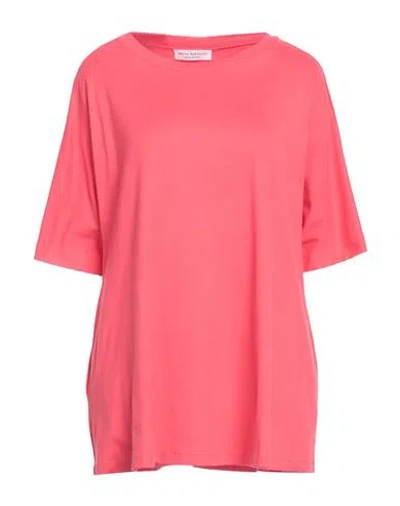 Amina Rubinacci Woman T-shirt Coral Size 10 Cotton In Pink