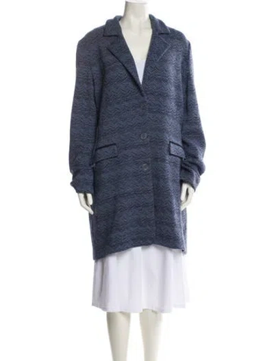 Pre-owned Amina Rubinacci Wool Coat In Blue