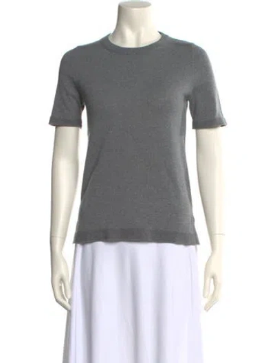 Pre-owned Amina Rubinacci Wool Crew Neck Sweater In Gray