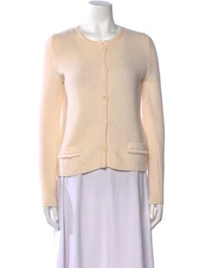 Pre-owned Amina Rubinacci Wool Crew Neck Sweater In Neutral