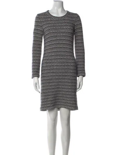 Pre-owned Amina Rubinacci Wool Knee-length Dress In Grey