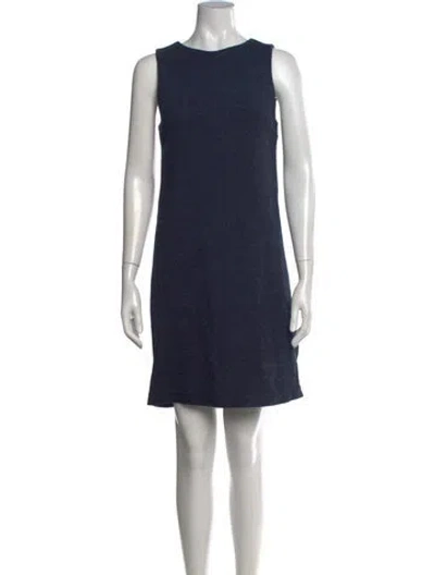 Pre-owned Amina Rubinacci Wool Mini Dress In Blue