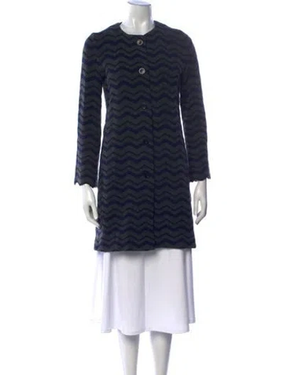 Pre-owned Amina Rubinacci Wool Mini Dress In Blue