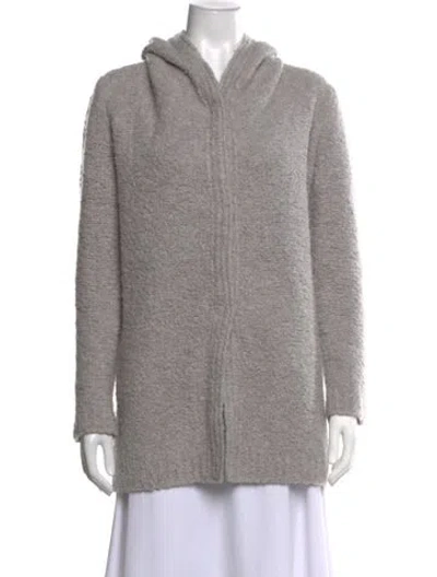 Pre-owned Amina Rubinacci Wool Open Front Sweater In Neutrals