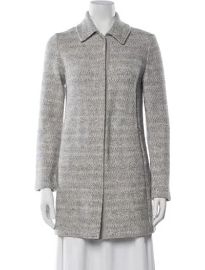 Pre-owned Amina Rubinacci Wool Patterned Sweater In Grey/metallic