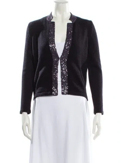 Pre-owned Amina Rubinacci Wool Printed Sweater W/ Tags In Blue