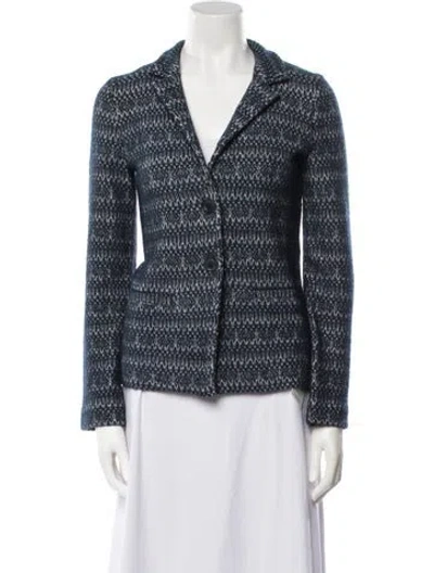 Pre-owned Amina Rubinacci Wool Striped Sweater In Blue