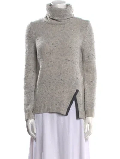 Pre-owned Amina Rubinacci Wool Turtleneck Sweater In Gray