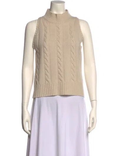 Pre-owned Amina Rubinacci Wool Turtleneck Sweater In Neutral