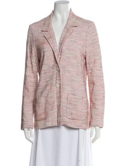 Pre-owned Amina Rubinacci Wool Tweed Pattern Blazer In Neutral