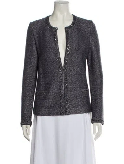 Pre-owned Amina Rubinacci Wool Tweed Pattern Evening Jacket In Multi
