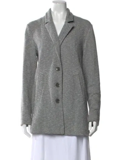 Pre-owned Amina Rubinacci Wool Tweed Pattern Sweater In Gray