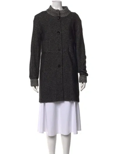 Pre-owned Amina Rubinacci Wool Tweed Pattern Sweater In Green