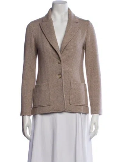 Pre-owned Amina Rubinacci Wool Tweed Pattern Sweater In Neutrals