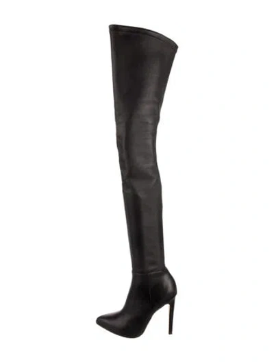 Pre-owned Aminah Abdul Jillil Leather Boots In Black