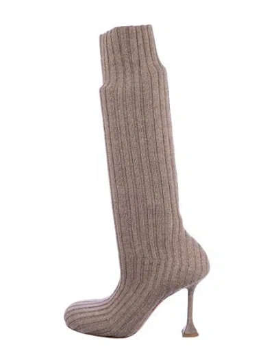 Pre-owned Aminah Abdul Jillil Sock Boots In Gray