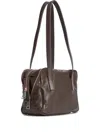 Amine Small Milux Double Zip Shoulder Bag In Brown