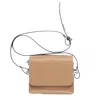 Amine Structured Beige Shoulder Bag With Adjustable Strap In Multi