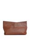 Amine Zip Gazel Clutch Bag In Brown