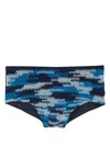 Amir Slama Abstract-pattern Crochet Swimming Trunks In Blue