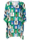 Amir Slama Kleid Mit Grafischem Print In Multicolour